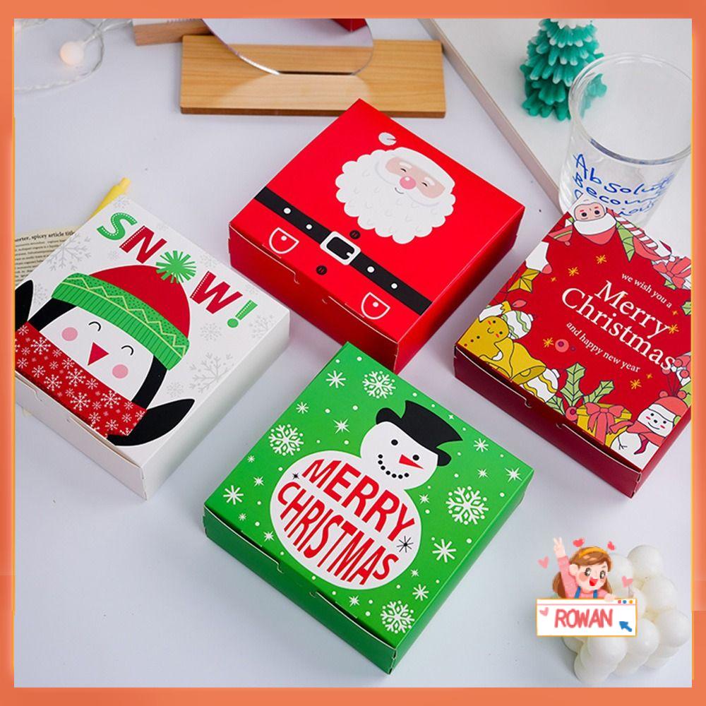 R-flower Christmas Gift Box Hadiah Kado Packaging Cookie Box Rusa Merry Christmas