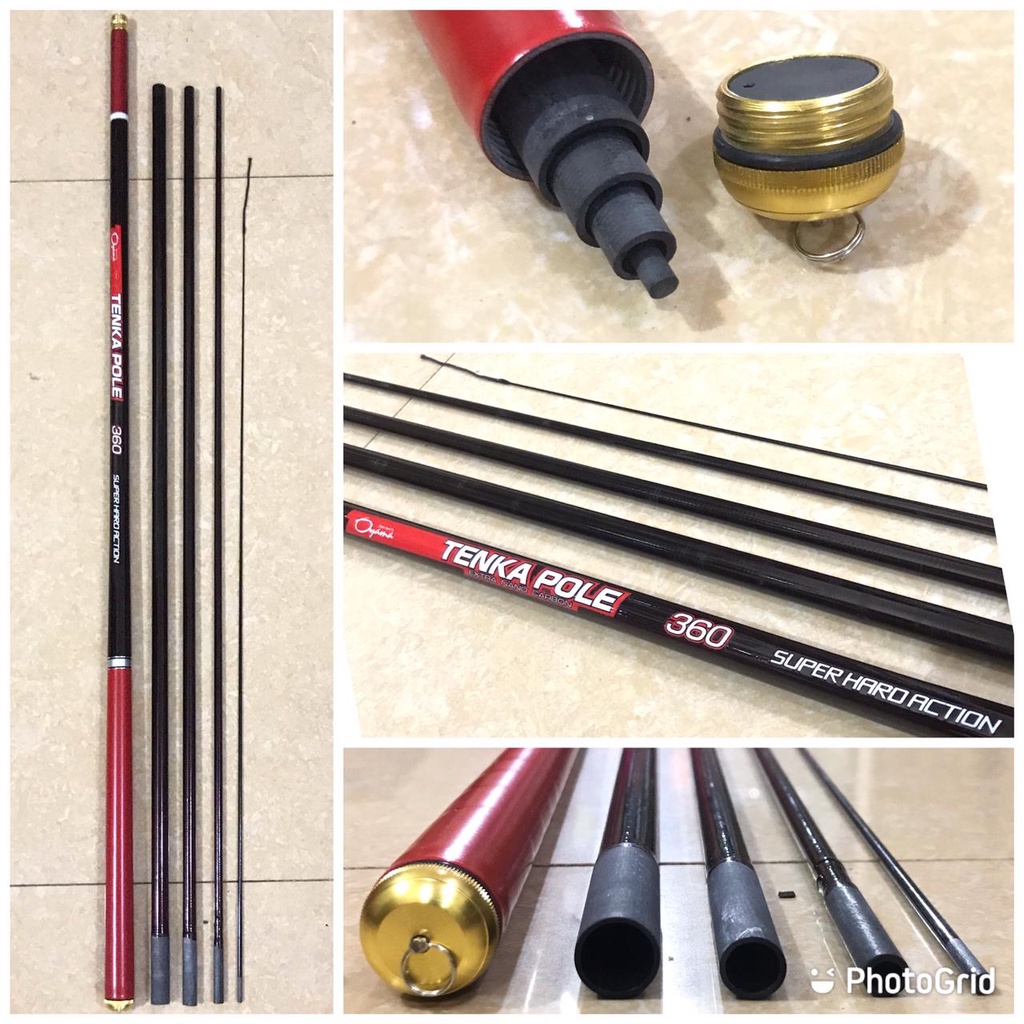 Joran Tegek 450cm / 360cm Ringan Kaku Oyama Tenka Pole Extra Nano Carbon