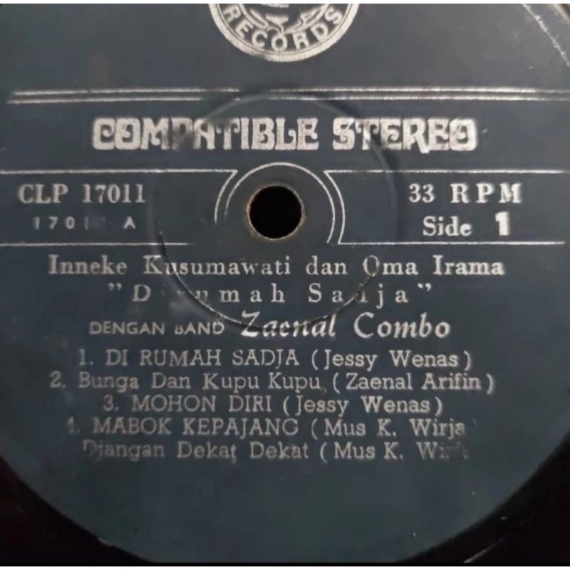 Piringan Hitam 12 inch Vinyl Oma Irama Rhoma Irama Di Rumah Sadja