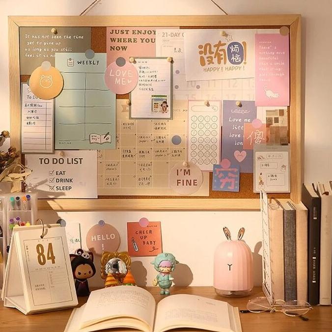 

Super Sale Message board Background Boardsend sticker cork message board Decorative Board With Frame Cork Board ❃