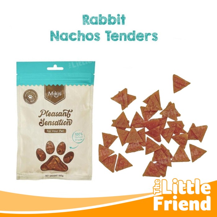 Snack Camilan Cemilan Treats Anjing MIKIS - Rabbit Nachos Tender 100gr