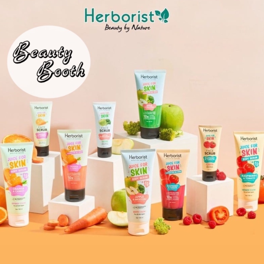 HERBORIST Series Juice For Skin Body Serum Face Srub Exfoliating Gel | Body Care Pencerah Kulit | Glowing Skin 21 Days