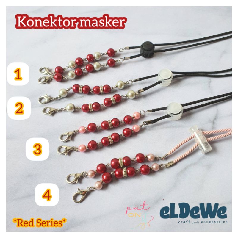 Konektor masker mutiara / konektor masker pesta / konektor masker mewah