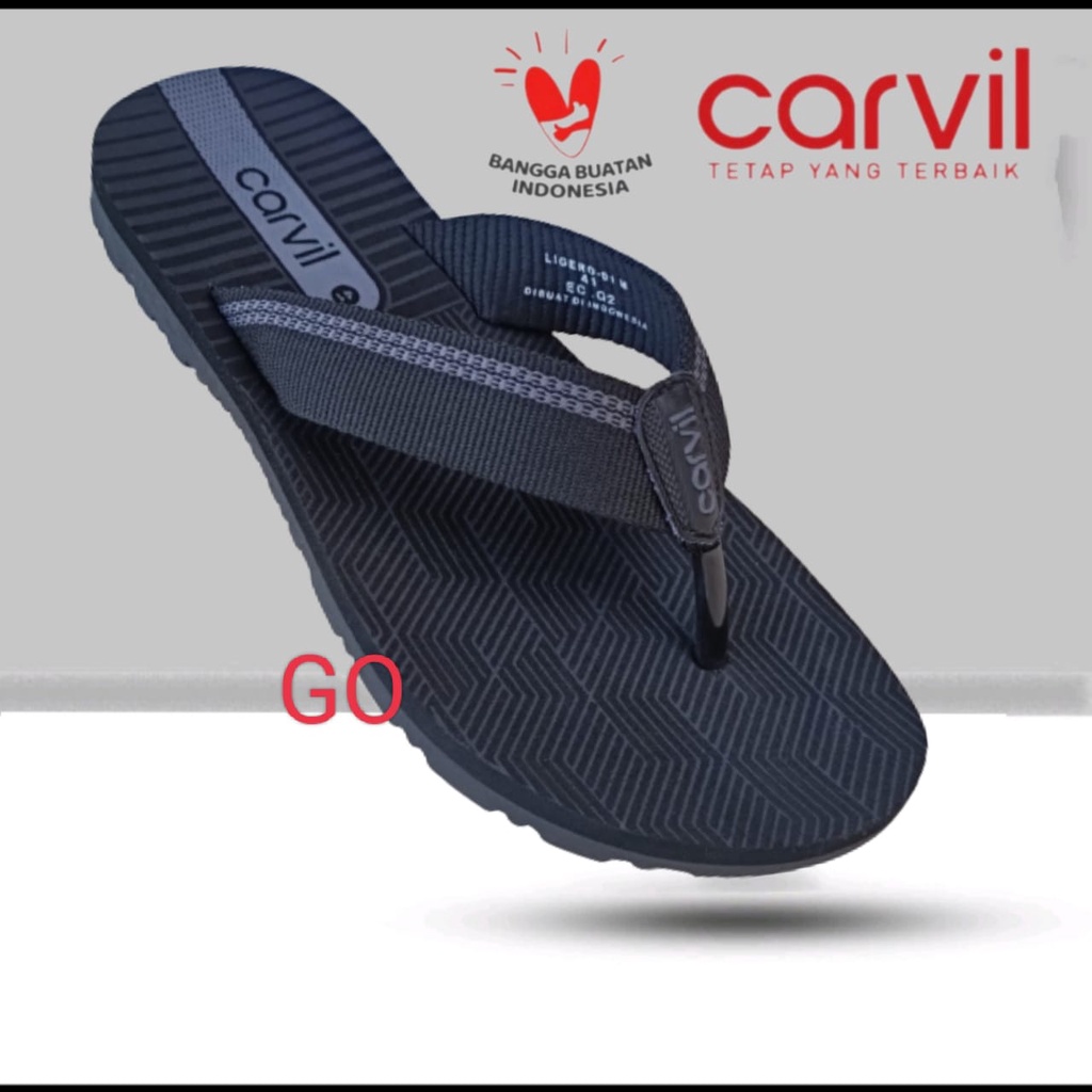 Gos CARVIL Sandal 39-43 Jepit Cowok Anti Selip Ant ORIGINAL keren Sandal Jepit Pria CARVIL Anti Air Ringan AwetTerbaru