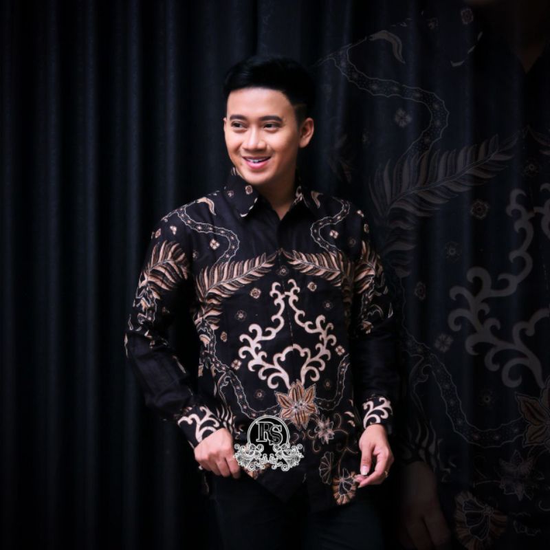 BAJU BATIK SERAGAM PRIA KEMEJA LENGAN PANJANG MOTIF KENZO