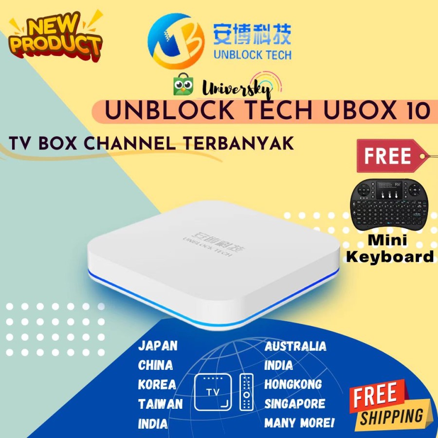 Jual UNBLOCK TECH 10 NEW UBOX 10 PRO MAX VERSI 10 ANDROID 12 4G