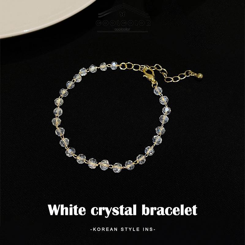 COD❤️Gelang Kristal Fashion Korea Sederhana Wanita Gadis Gelang Perhiasan Aksesoris- cl