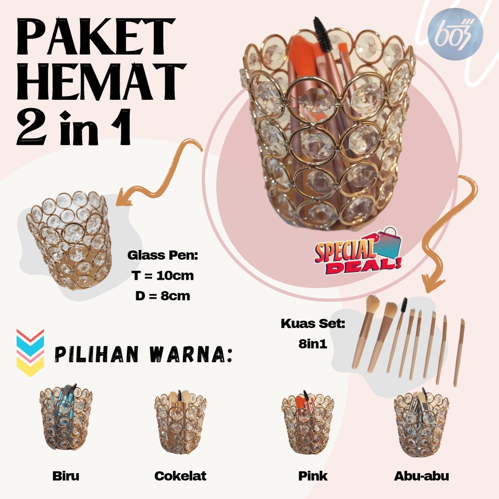 PAKET HEMAT Glass Pen dan Kuas SET