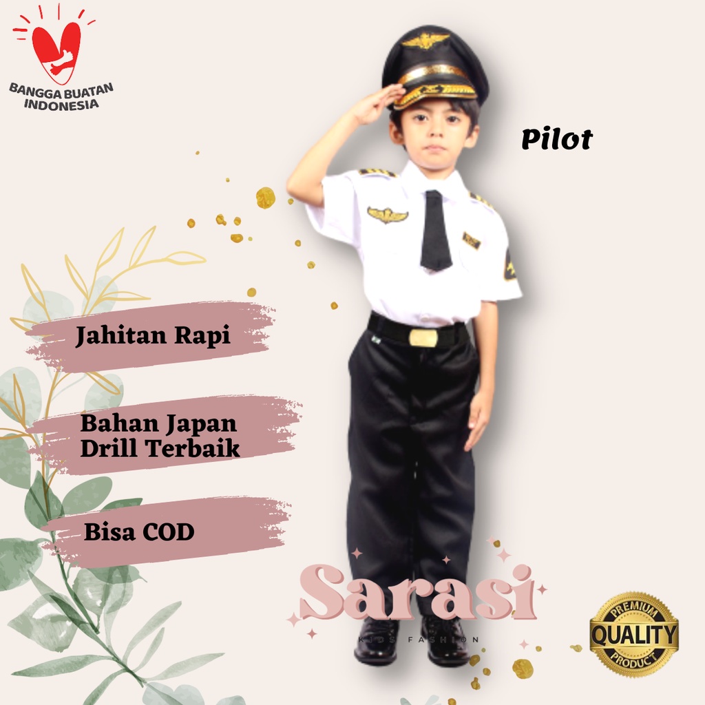 Baju Pilot  Anak Laki-Laki  Costum  Anak Laki-Laki Pakaian  Anak Laki-Laki Seragam Pilot  Anak Laki-