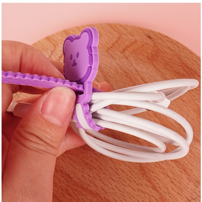 ❤ IJN ❤ CORD HOLDER 3D TEBAL PENJEPIT KLIP PENGIKAT KABEL CHARGER CARTOON KARAKTER