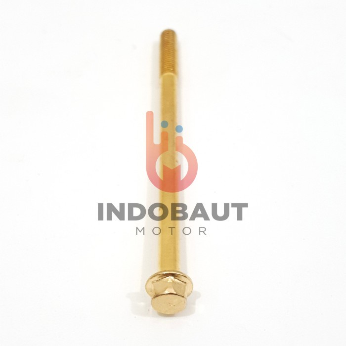 Flange Bolt Baut Blok Mesin 6x100 Kunci 8 Gold