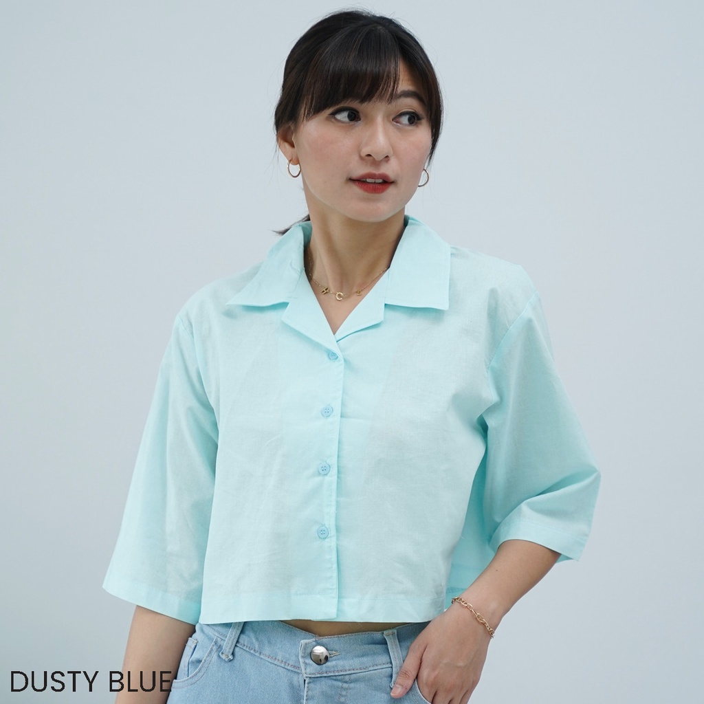 Crop Top Abigail Atasan Blouse Wanita