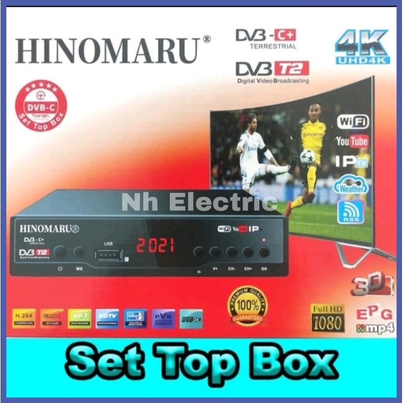 STB Hinomaru - Set Top Box Tv Digital Hinomaru - Digital Receiver Hinomaru DVB-T2 UHD 4K