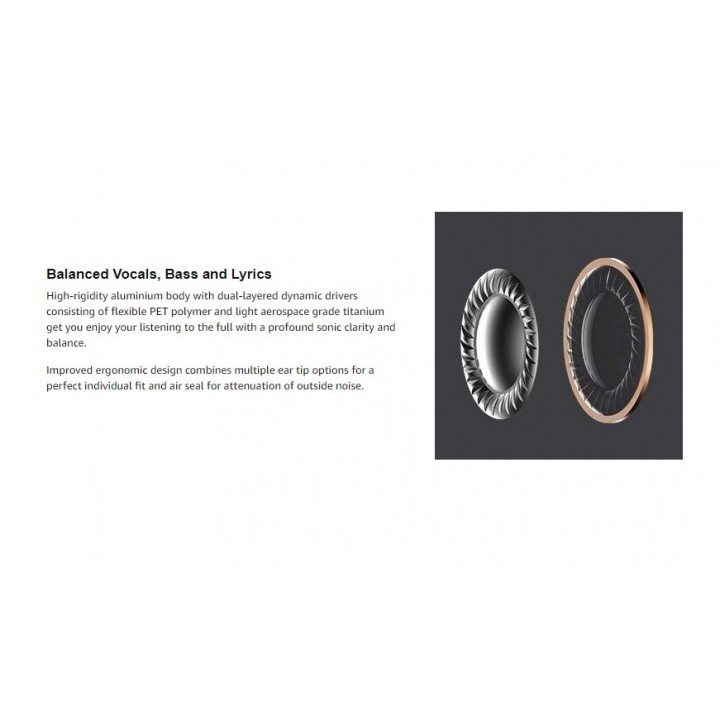 24 1MORE Piston Metal Stereo Earphone with Mic - E1009 - ORIGINAL