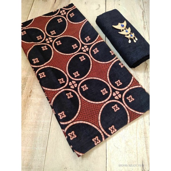 Kain Batik Printing Modern Motif Kawung Bagong Kain Meteran Bahan Baju Batik Pekalongan Seragam Brid