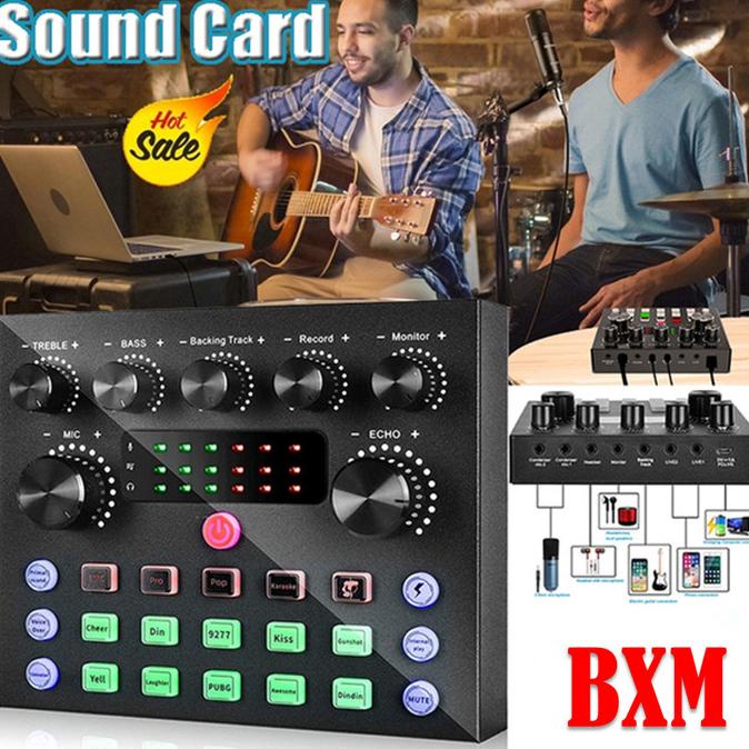 Sound Card V8 Mixer Bluetooth Soundcard V8 Audio Soundcard V8S