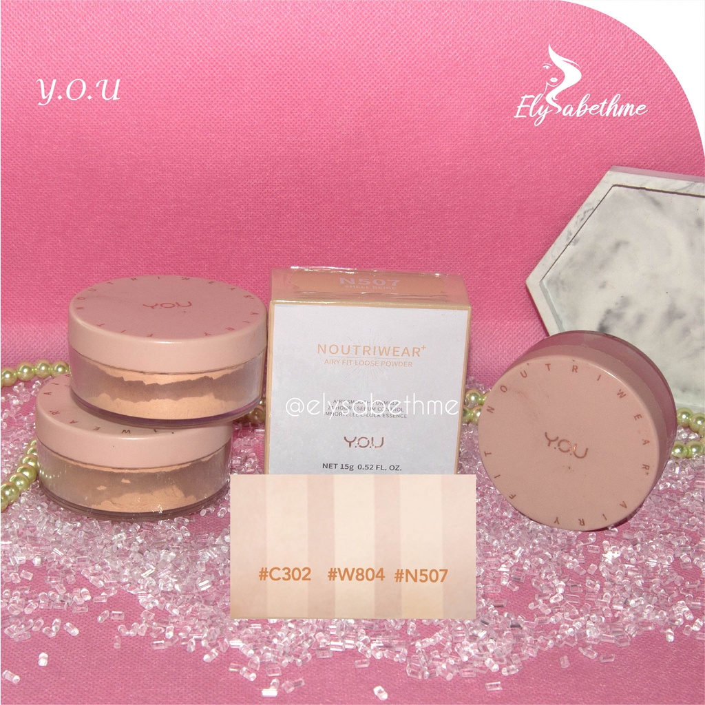 ✿ELYSABETHME✿ Y.O.U nutriwear loose powder fit airy bedak tabur anti wajah berkilap minyak
