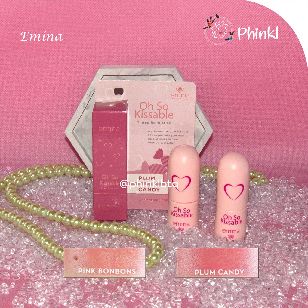 `ღ´ PHINKL `ღ´ ╰☆☆ 𝔢мιℕά ☆☆╮Emina Oh So Kissable Tinted Balm Stick lipoil pelembab bibir