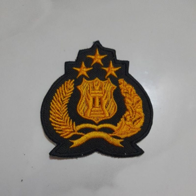 Bordir logo tribrata polri