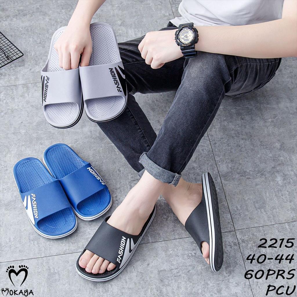 Sandal Slop Pria Jelly Ban Fashion Samping &amp; Sport Super Trendy Keren Elegant Import Mokaya / Size 40-44 (2215 &amp; 2216)