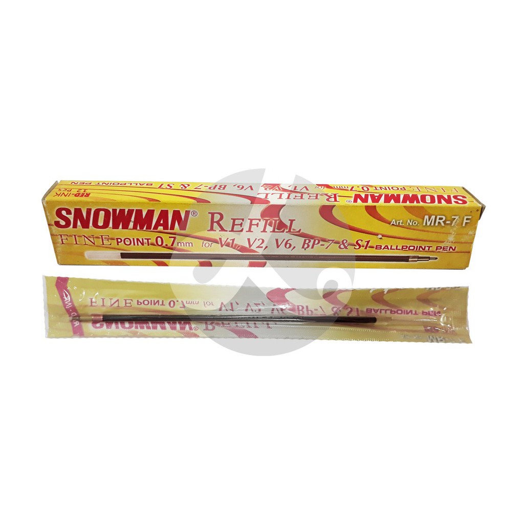 

Snowman Merah Refill Isi Ulang Ballpoint Pena MR-7F Pulpen