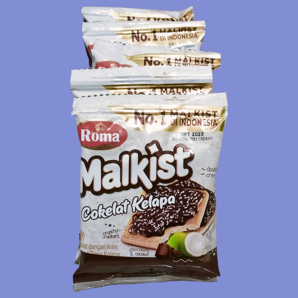 

ROMA Malkist Cokelat Kelapa Biskuit 17 gr [10 sachet/pack]