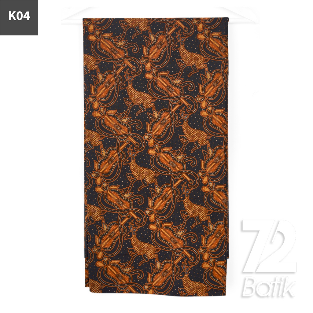 KAIN BATIK KATUN Premium Motif Kawung Rusa Warna Merah Hitam 723025 Cap 72IL Jarik Jarit Samping Kebat Panjang Batik Katun Modern Premium Bahan Seragam Batik Pernikahan Kantor Keluarga Murah Kamen Jadi Batik Bali Lembaran