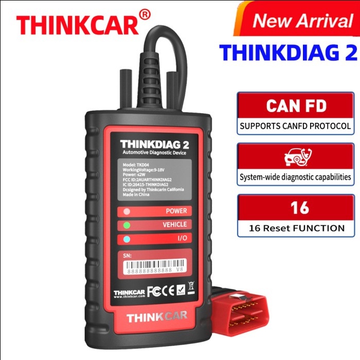 Thinkdiag 2 OBD2 CANFD Scanner Mobil Diagnostic Code Reader Tool