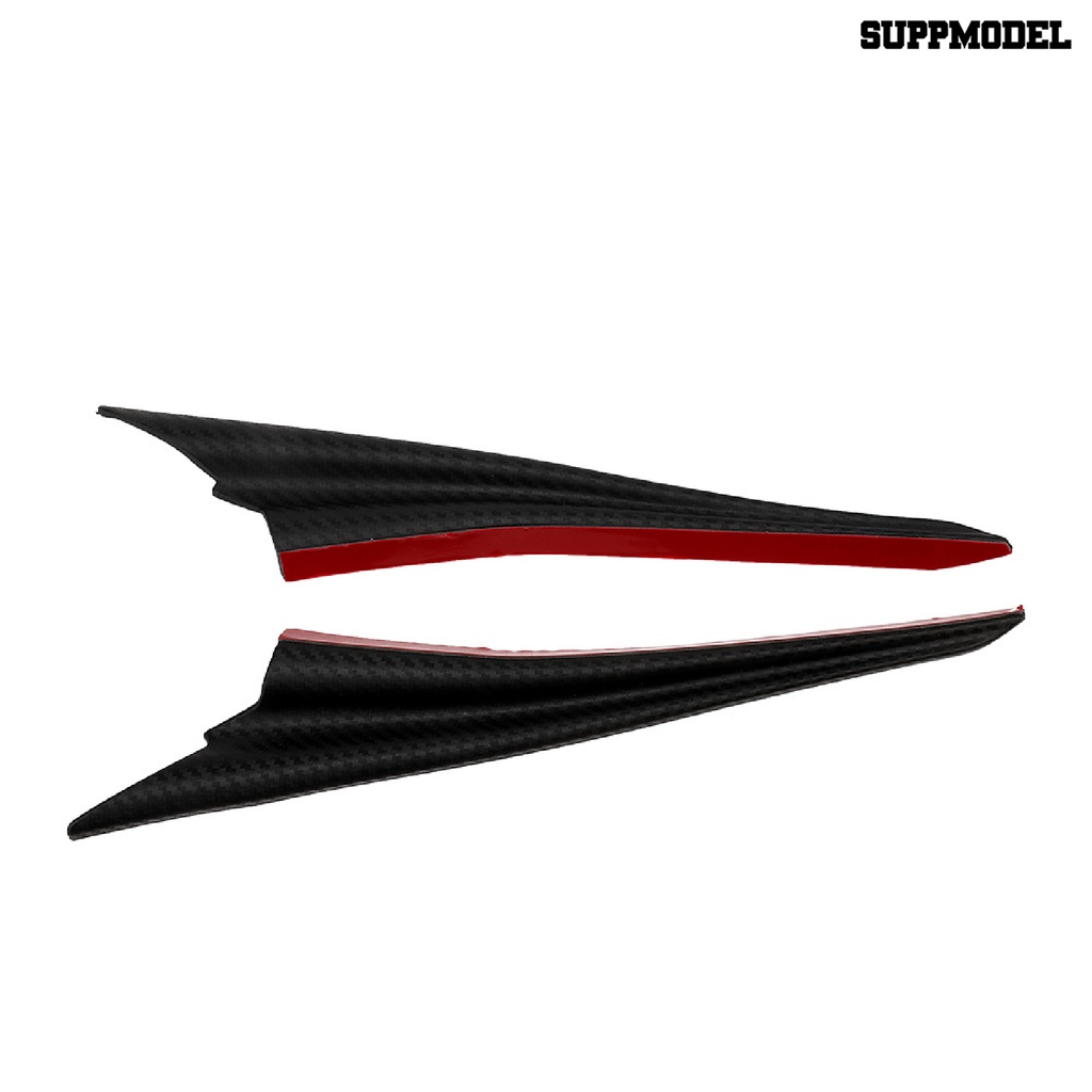 [Dekorasi] 2pcs Spoiler Splitter Anti Gores Universal ABS Bumper Fin Canard Splitter Untuk Mobil