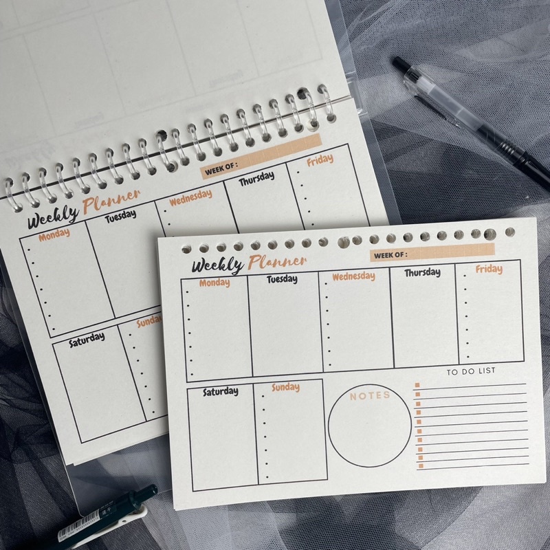 

Loose Leaf Planner Mingguan / Loose Leaf Weekly Planner A5 B5