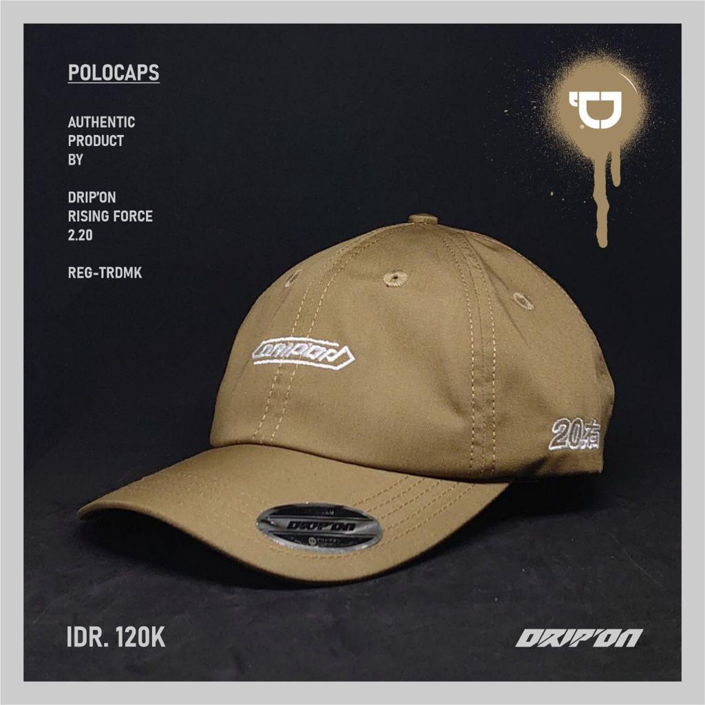 DRIP ON Topi Baseball Polocap Polo Cap Logo Khaki 010