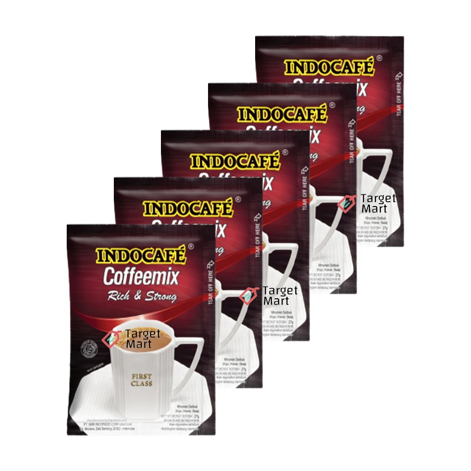 

5PCS Indocafe Coffemix Rich & Strong Minuman Kopi Serbuk First Class