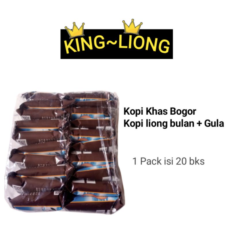 

Kopi hitam liong bulan khas bogor, kopi + gula isi 20pcs