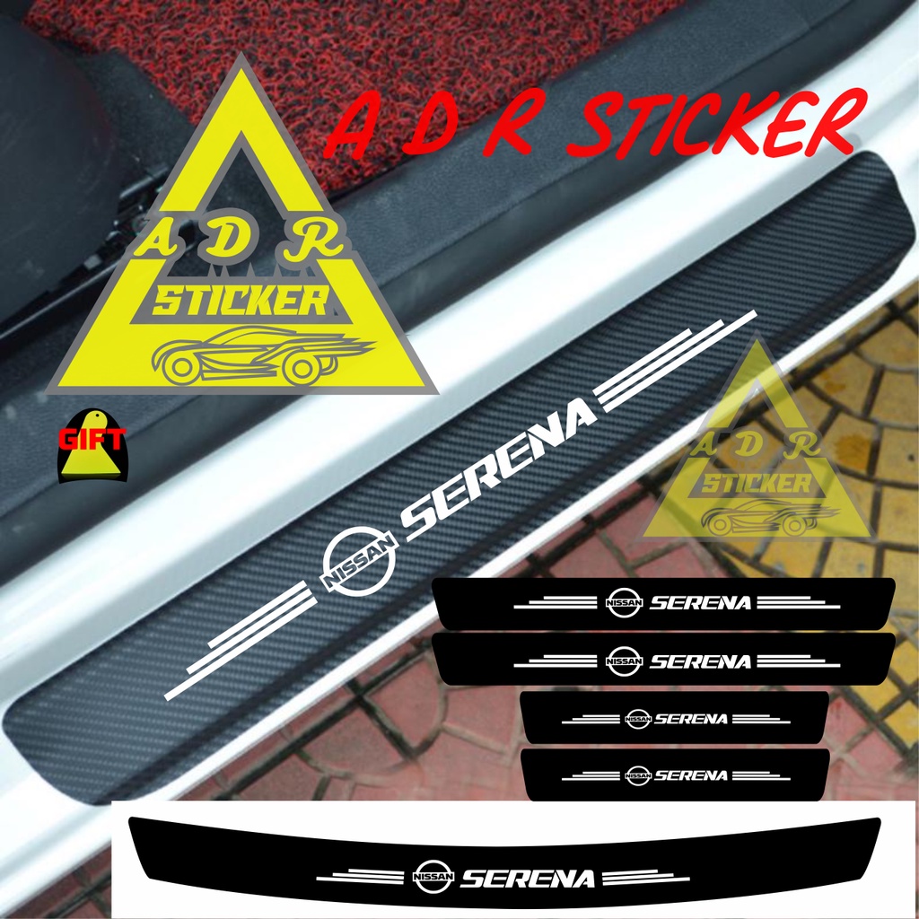 Jual Pcs Sticker Sill Plate Karbon D Mobil Serena Sticker Karbon D