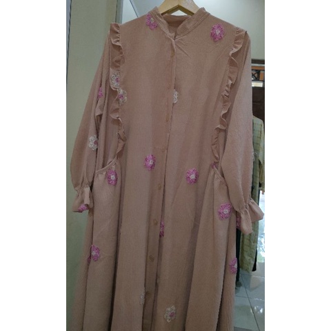 Gamis Crinkle pom pom