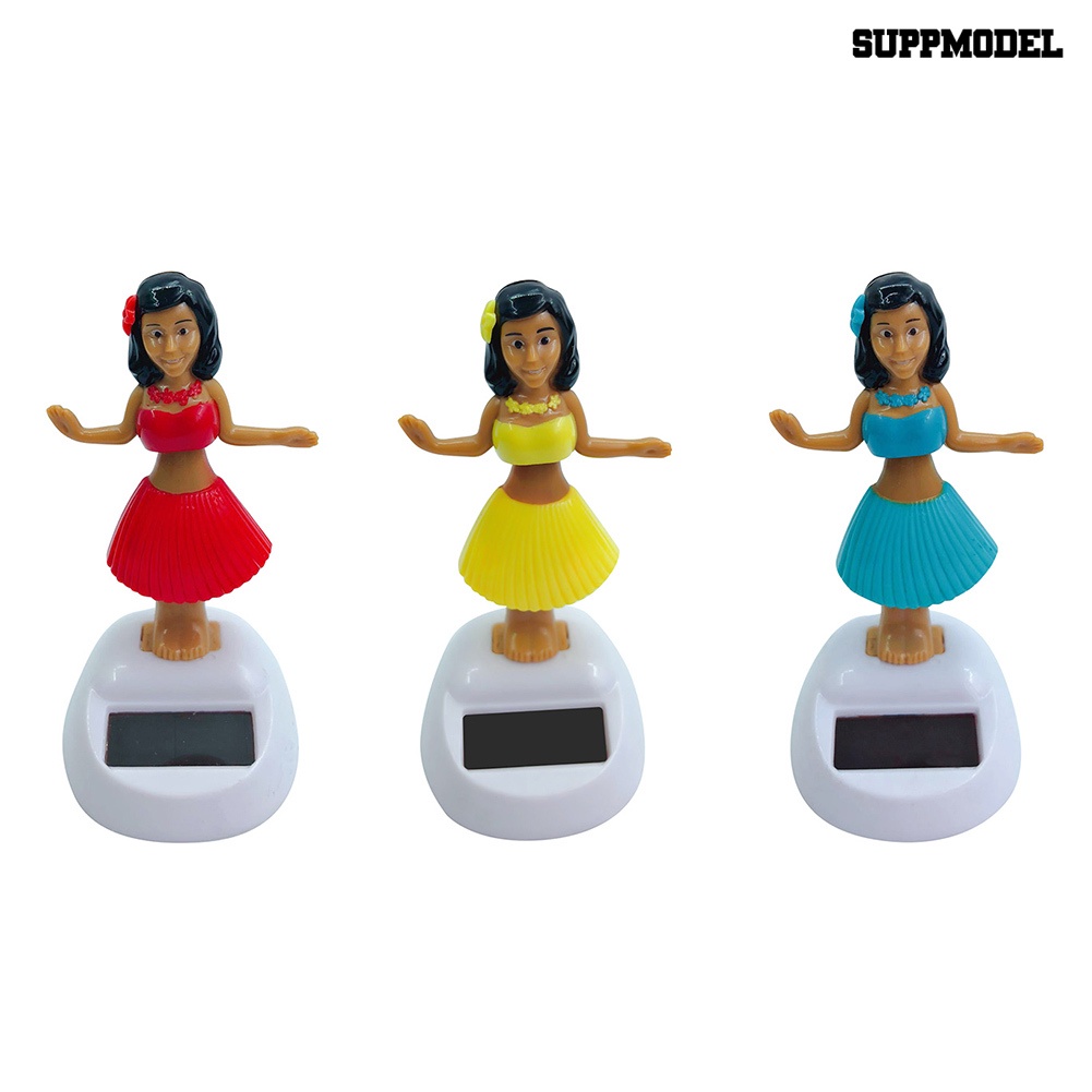 [Dekorasi] Solar Dancing Beach Girl Ayunan Otomatis Hiasan Interior Mobil Dashboard Decor