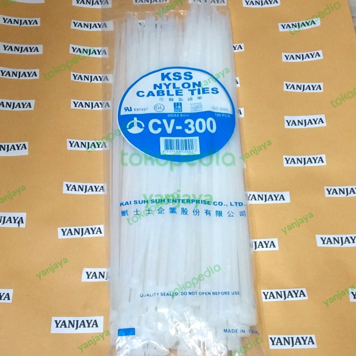 

LIMITED EDITION KSS NYLON CABLE TIES CV-300/30CMX4,8MM PUTIH Code 3974