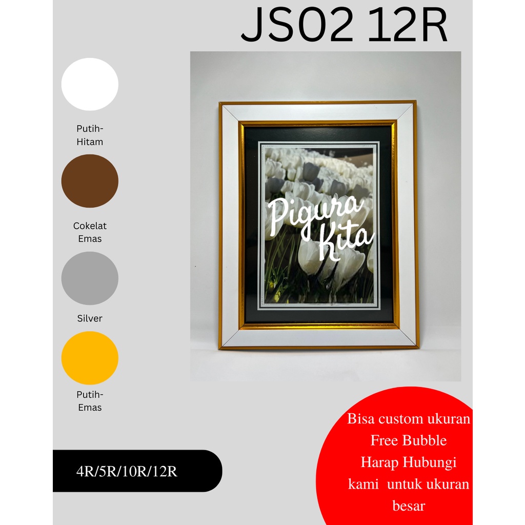 Bingkai foto 12R - Pigura 12R - Figura 12 R minimalis - Pigura Foto 12R JS02