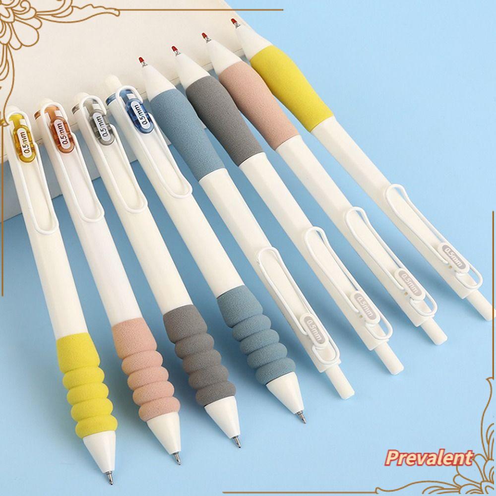 Preva 4/6PCS/Set Press Pena Netral Hadiah Kualitas Tinggi Alat Tulis Menulis ST Tip Soft Grip Gel Pen