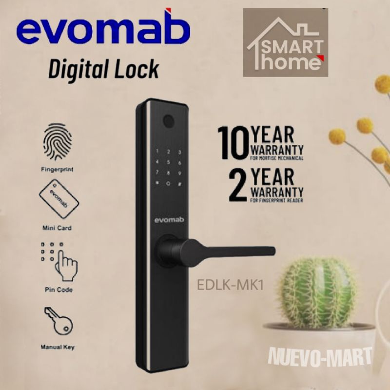 EVOMAB Kunci Pintu Sidik Jari EDLK MK1 / Smart Digital Door Lock EDLK-MK1