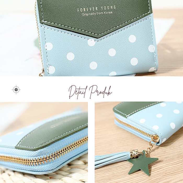 Dompet Wanita Kecil Dompet Kartu Mini Cute Korea Import Wallet Motif