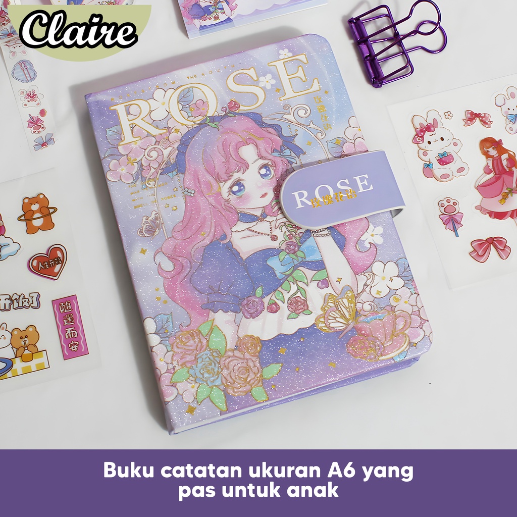 Buku Set 5 in 1 Agenda / Gift Box Hampers / Hadiah / Notebook Journal Diary Alat Buku Tulis Lengkap Scrapbook Cute Girl