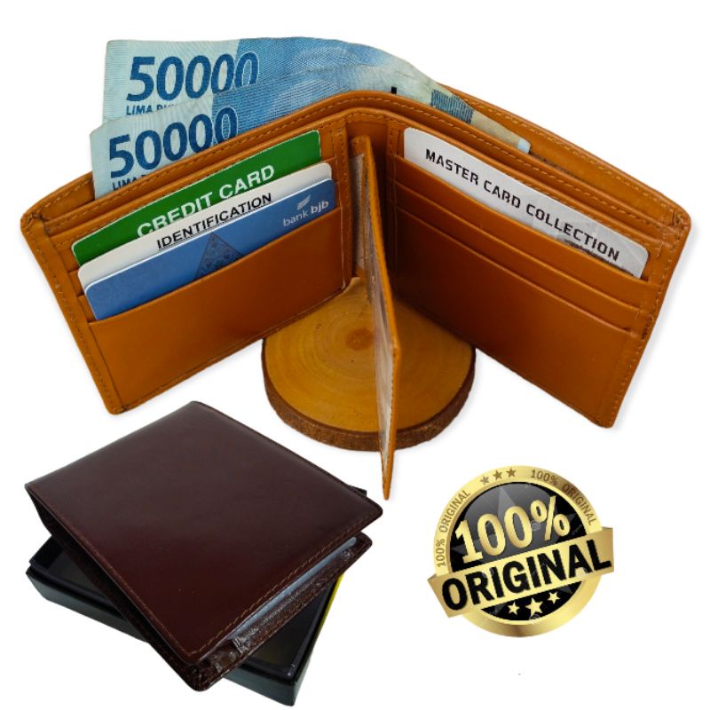 Dompet kulit Sapi Kulit Nappa Dompet asli Kulit Magetan 100%