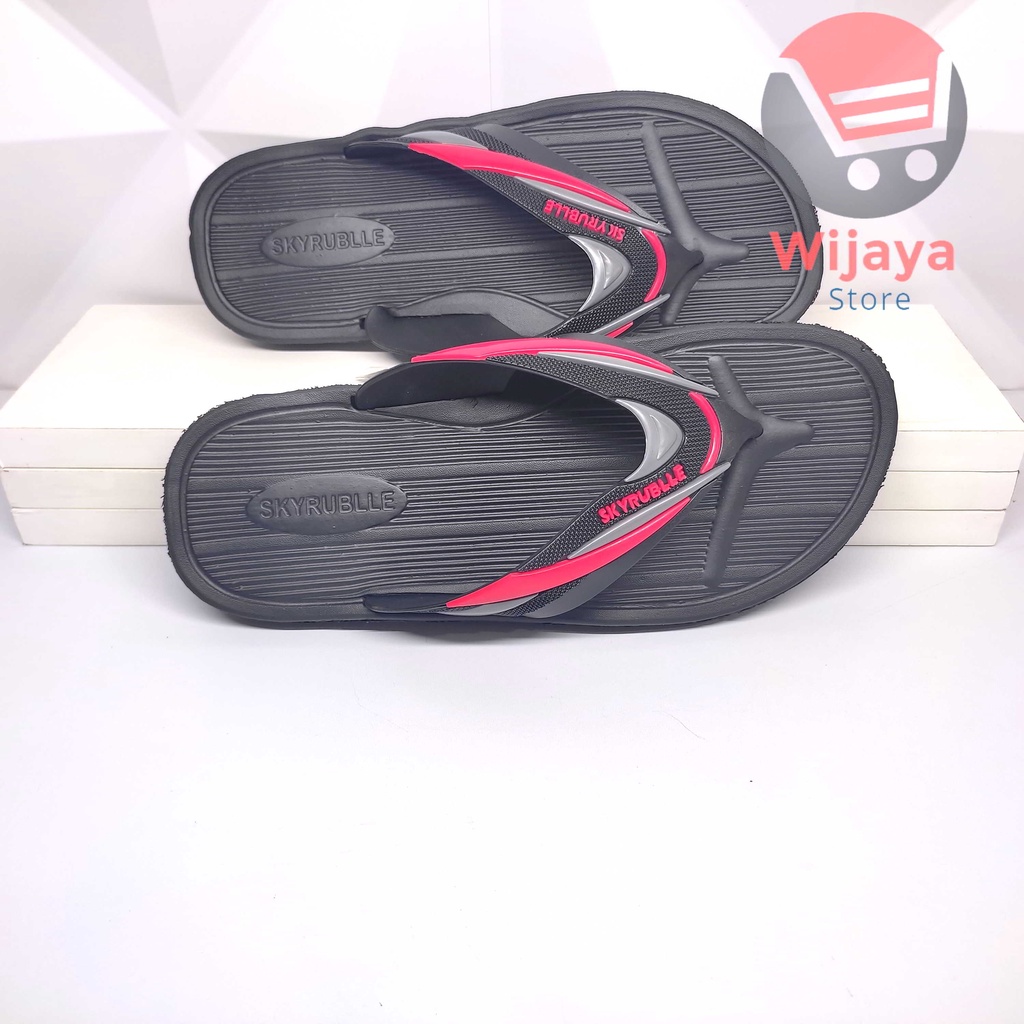 Sandal Jepit Pria SKYRUBBLE 405 Sendal Flip Flop Karet Cowok Laki-Laki Kenyamanan dan Gaya untuk Setiap Hari