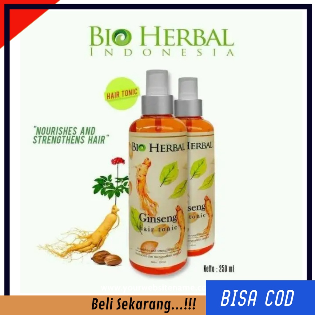 Bio Herbal Hair Tonic Bio Herbal Shampoo & Hair Tonic Bio Herbal Ginseng Sampo BPOM BIO HERBAL HAIR 