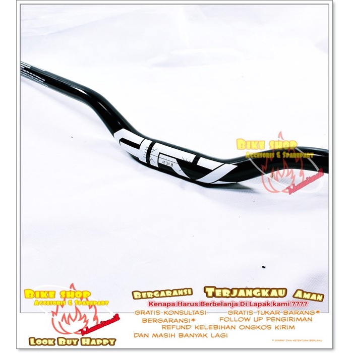 Stang Stang Rise Os Mtb 31.8 Arz Hitam Panjang 800Mm Oversize Handle Bar