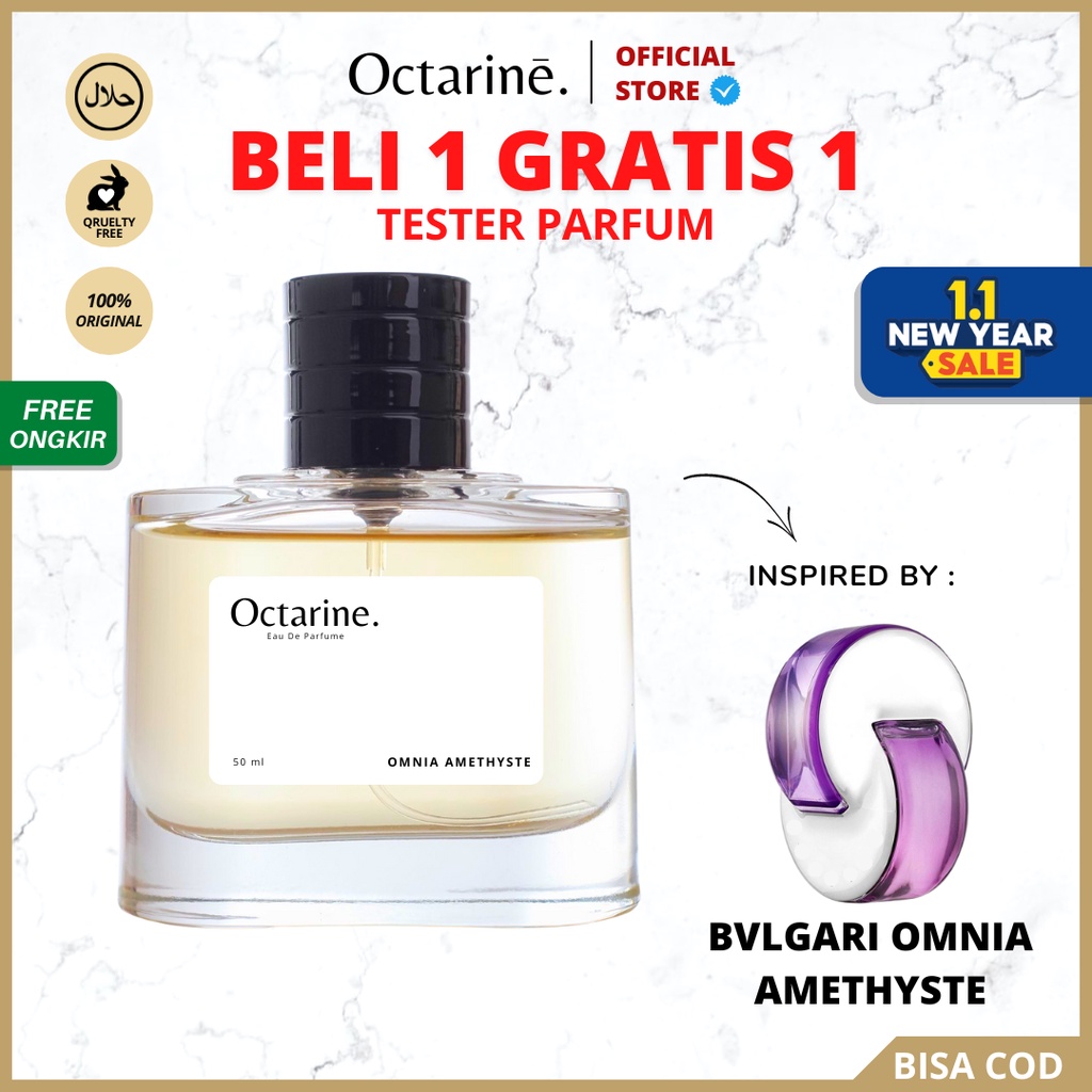 Octarine - Parfum Wanita Pria Tahan Lama Aroma Lembut Fresh Elegan Sexy Inspired By OMNIA AMETHYSTE | Parfume Perfume Farfum Minyak Wangi Cewek Cowok Murah Original