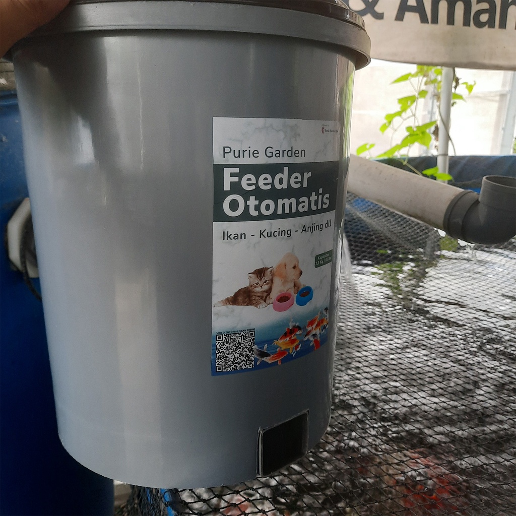 Auto Feeder Otomatis Ikan Koi Kucing Anjing dll Memberi Pakan Ikan Otomatis PG KDR