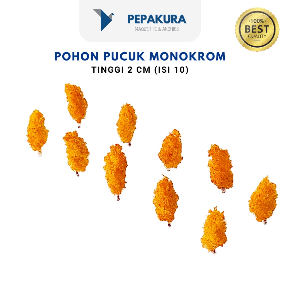 Pohon Pucuk Monokrom Skala 1:100 - Tanaman Artifisial Maket / Miniatur - Bahan Maket