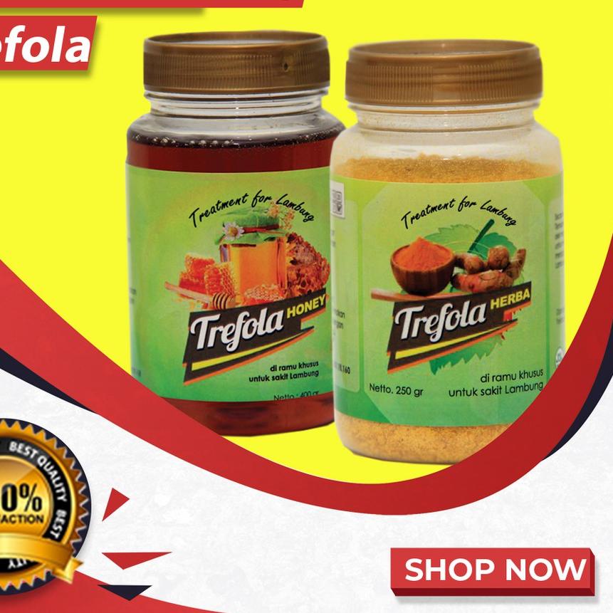 

FREE ONGKIR!TREFOLA (Treatment For Lambung) Madu Baduy & Herba Kunyit Temulawak|RA4